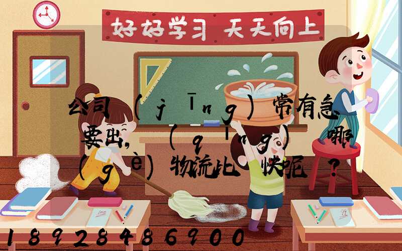 公司經(jīng)常有急貨要出，請(qǐng)問哪個(gè)物流比較快呢？